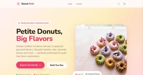 Donut Petit — a store built with Rovela
